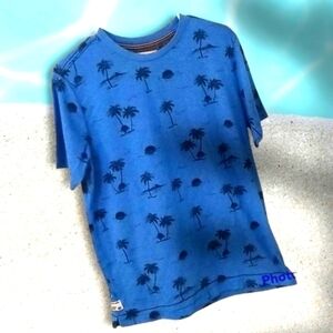3/$30 HUNTINGTON BEACH Blue Palm Tree Dri-fit T-shirt Size Medium